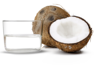 Coconut oil from copra and the fruits