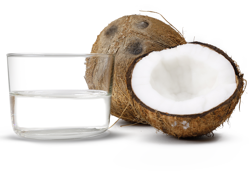 Coconut oil from copra and the fruits